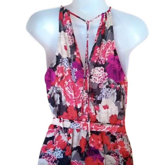 Pink Floral Halter Dress  Size Small - Picture 4 of 6